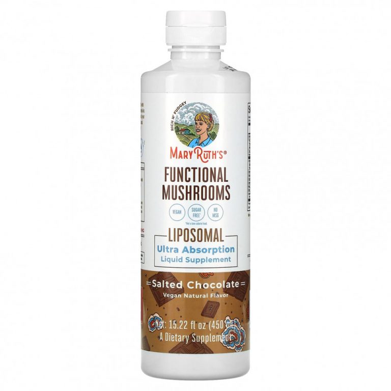 MaryRuth Organics, Functional Mushrooms Liposomal, соленый шоколад, 450 мл (15,22 жидк. Унции)