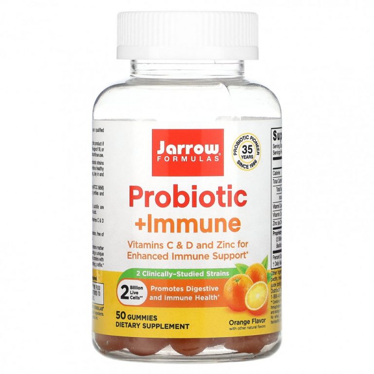 Jarrow Formulas, Probiotic + Immune, апельсин, 2 млрд, 50 жевательных таблеток