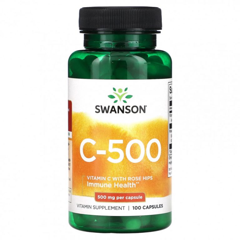 Swanson, C-500, 500 мг, 100 капсул