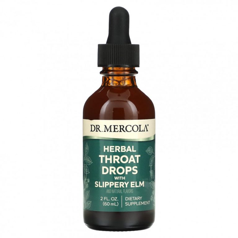 Dr. Mercola, Herbal Throat Drops with Slippery Elm, 2 fl oz (60 ml)