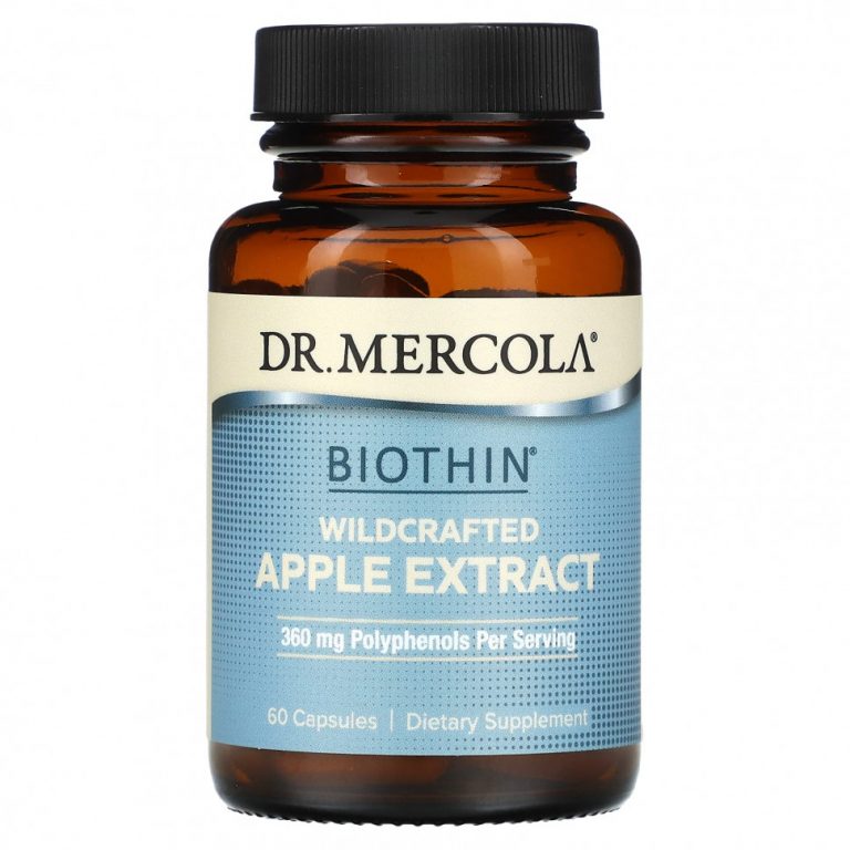 Dr. Mercola, Biothin, экстракт дикорастущего яблока, 60 капсул