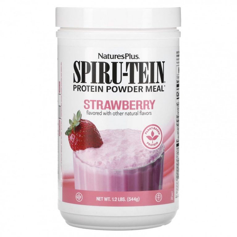 NaturesPlus, Протеиновый порошок Spiru-Tein, со вкусом клубники, 544 г (1,2 фунта)