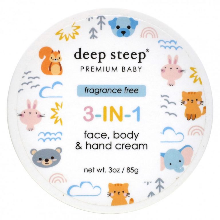 Deep Steep, Premium Baby, крем 3 в 1 для лица, тела и рук, без отдушек, 85 г (3 унции)