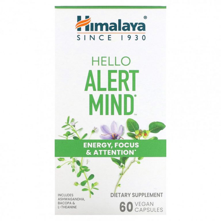 Himalaya, Hello Alert Mind, 60 веганских капсул