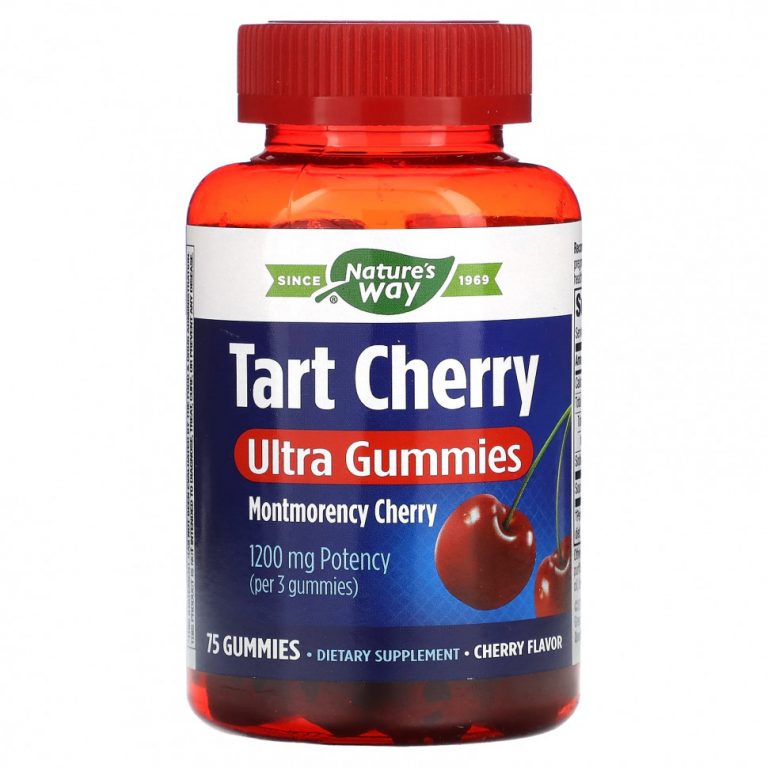 Nature’s Way, Tart Cherry, Ultra Gummies, вишня, 400 мг, 75 жевательных таблеток