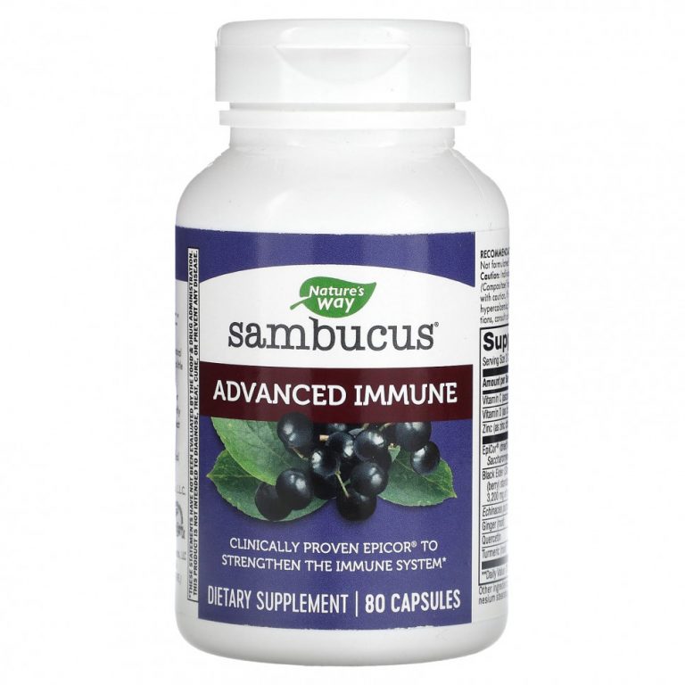 Nature’s Way, Sambucus Advanced Immune, 80 капсул