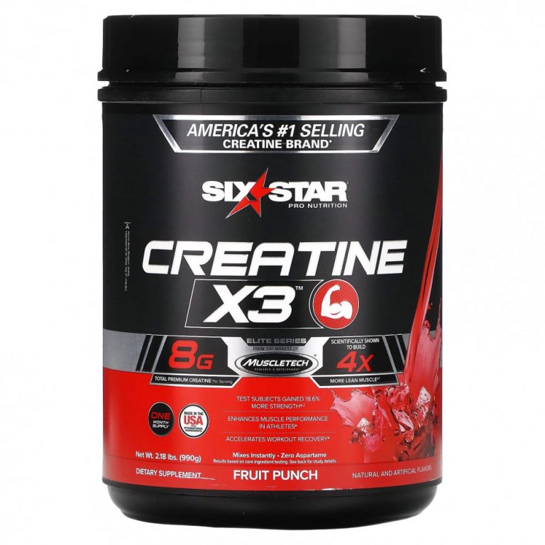 SIXSTAR, Creatine X3, фруктовый пунш, 990 г (2,18 фунта)