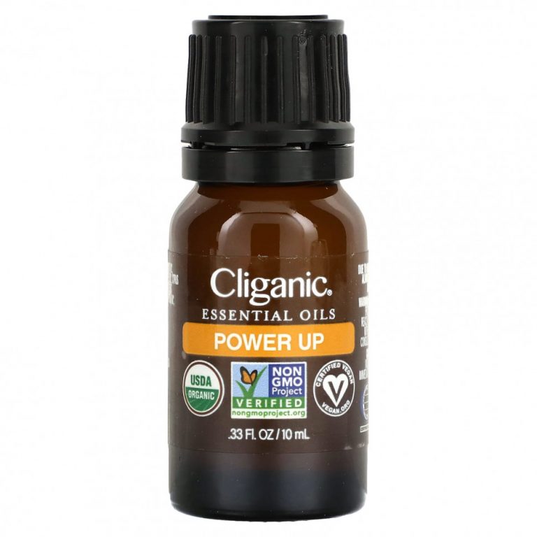 Cliganic, Смесь эфирных масел, Power Up, 10 мл (0,33 жидк. Унции)