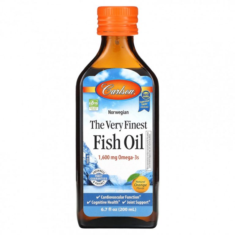 Carlson, The Very Finest Fish Oil, натуральный апельсин, 200 мл (6,7 жидк. Унции)