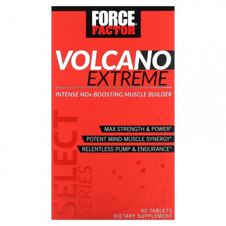 Force Factor, Volcano Extreme, средство для интенсивного наращивания мышечной массы, 90 таблеток