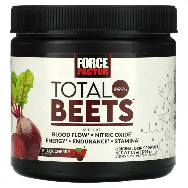 Force Factor, Total Beets, оригинальный напиток в порошке, черная вишня, 201 г (7,1 унции)