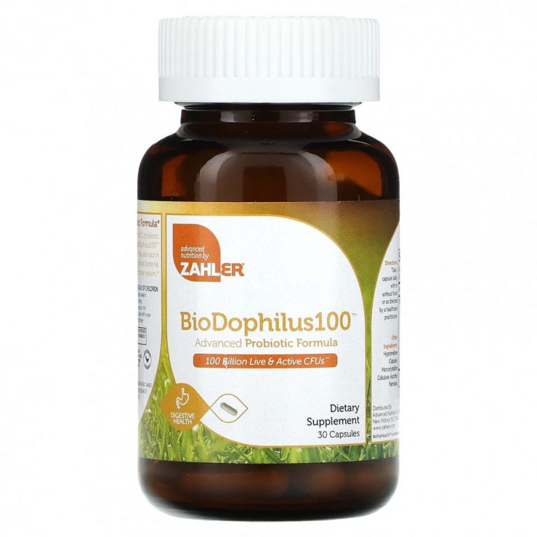 Zahler, BioDophilus100, улучшенная формула с пробиотиками, 100 млрд КОЕ, 30 капсул