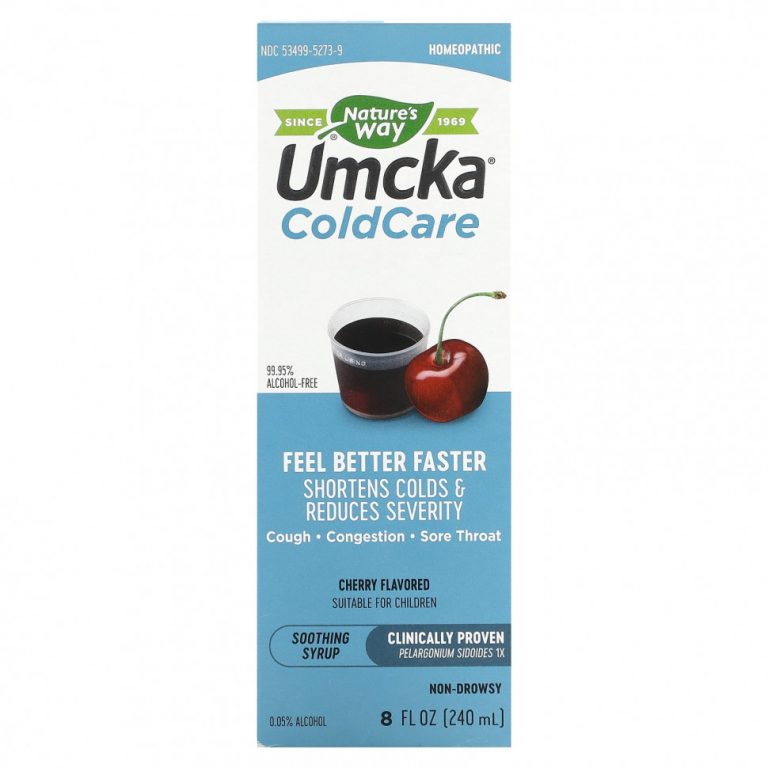 Nature’s Way, Umcka, ColdCare, успокаивающий сироп, вишня, 240 мл (8 жидк. Унций)