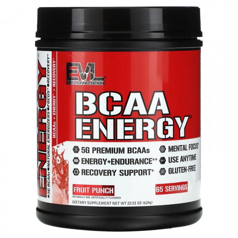 EVLution Nutrition, BCAA Energy, фруктовый пунш, 624 г (22,01 унции)