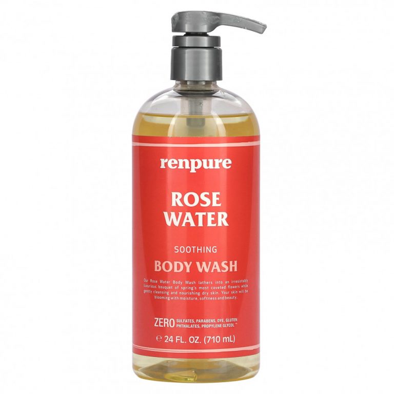 Renpure, Rose Water Soothing Body Wash, 24 fl oz (710 ml)