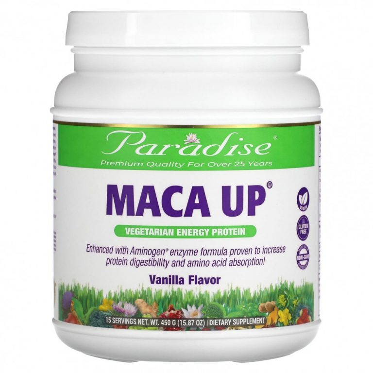 Paradise Herbs, Maca Up, Vegetarian Energy Protein, Vanilla, 15.87 oz (450 g)