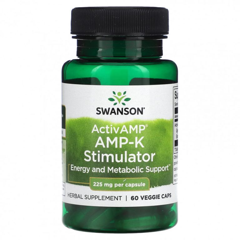 Swanson, ActivAMP AMP-K Stimulator, 225 мг, 60 растительных капсул