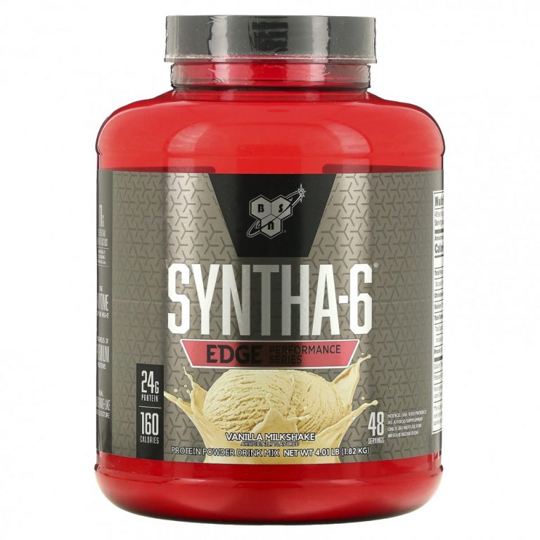 BSN, Syntha-6 Edge, сухая протеиновая смесь, вкус ванильного молочного коктейля, 3.86 фунта (1.75кг)