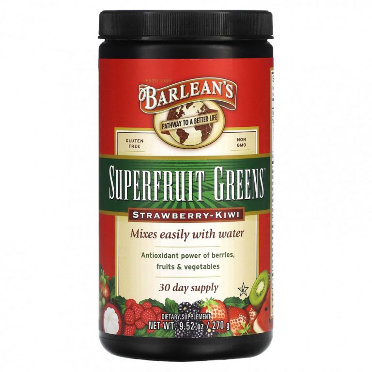 Barlean’s, Superfruit Greens, клубника и киви, 270 г (9,52 унции)