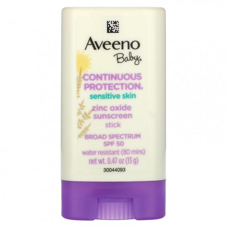 Aveeno, Baby, солнцезащитный стик с оксидом цинка, SPF 50, без отдушек, 13 г (0,47 унции)