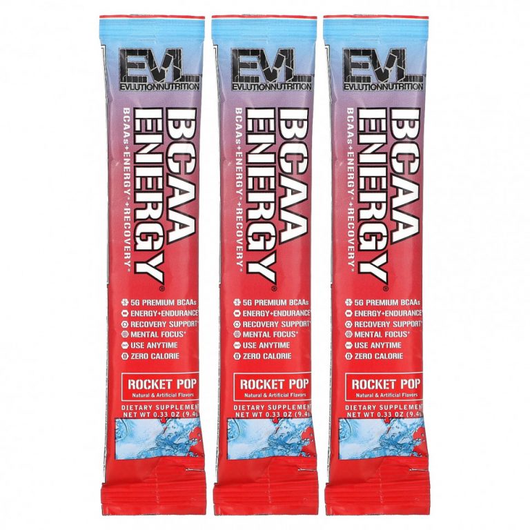 EVLution Nutrition, BCAA Energy, Rocket Pop, 3 пакетика по 9,4 г (0,33 унции)