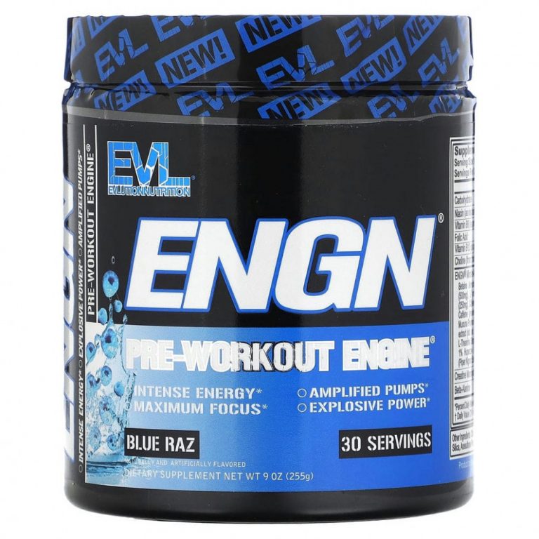 EVLution Nutrition, ENGN Pre-workout Engine, Вкус синей ветки, 9 унций (255 г)