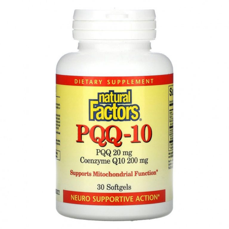 Natural Factors, PQQ-10, PQQ 20 мг, коэнзим Q10 200 мг, 30 капсул