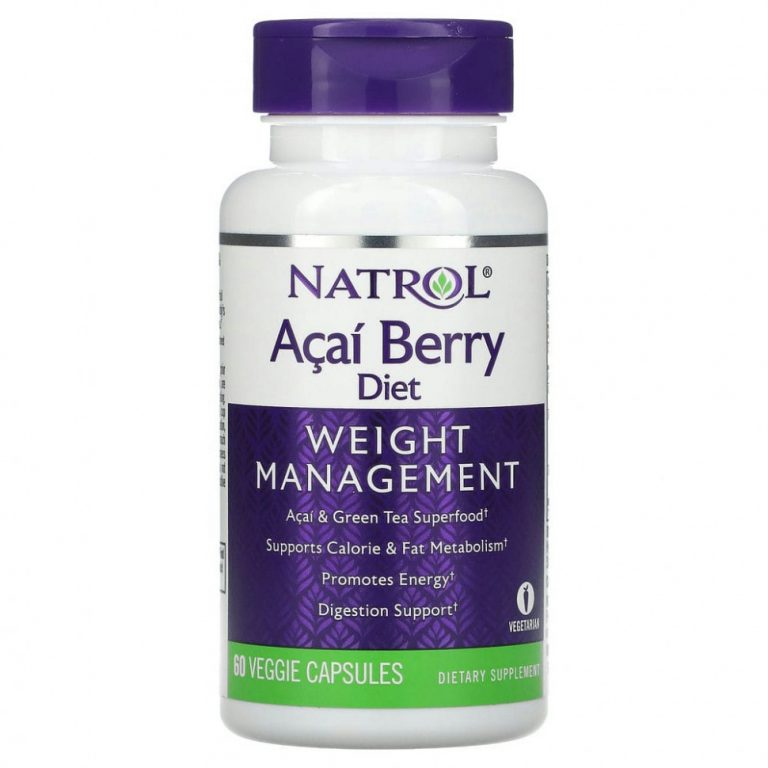 Natrol, Acai Berry Diet, для коррекции веса, 60 вегетарианских капсул