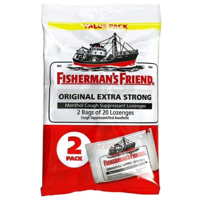 Fisherman’s Friend, Леденцы с ментолом для подавления кашля, оригинальные, очень крепкие, 40 леденцов