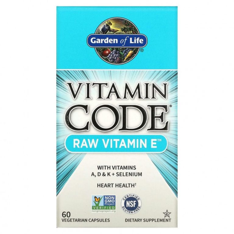 Garden of Life, Vitamin Code®, сырой витамин E, 60 растительных капсул