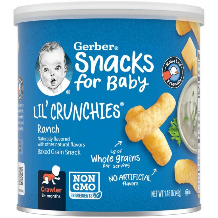 Gerber, Lil ‘Crunchies, снек с запеченной кукурузой, от 8 месяцев, ранчо, 42 г (1,48 унции)