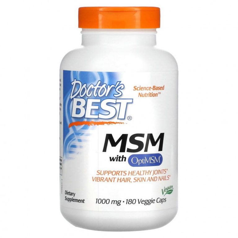 Doctor’s Best, МСМ с OptiMSM, 1000 мг, 180 растительных капсул