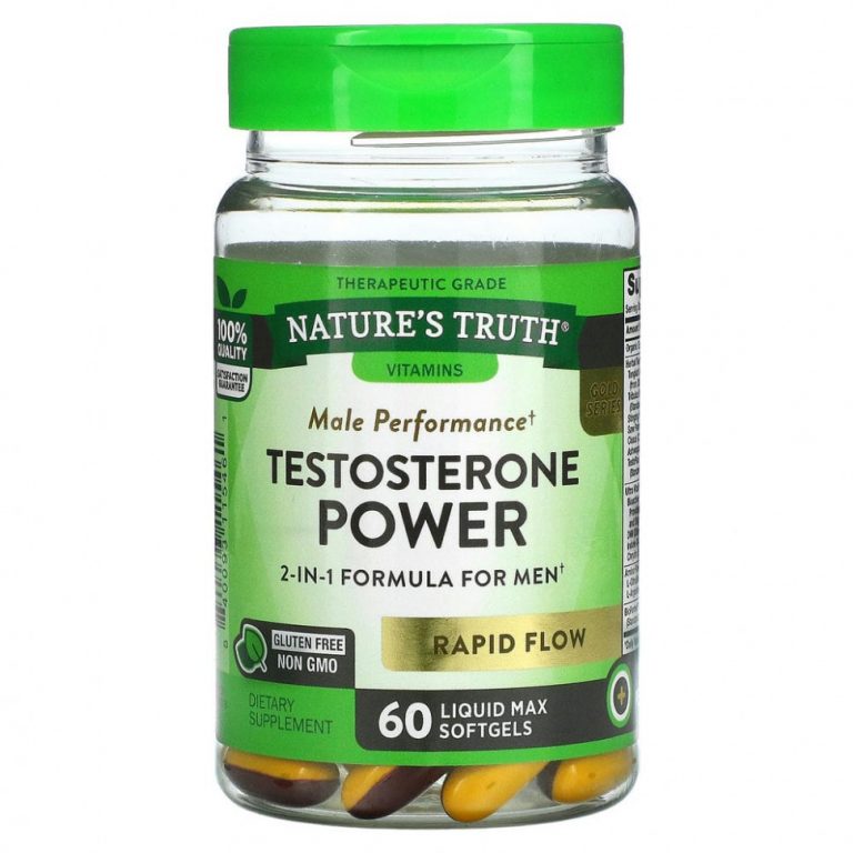 Nature’s Truth, Testosterone Power, 60 мягких таблеток Liquid Max