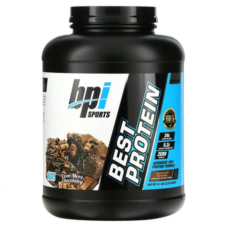 BPI Sports, Лучший протеин, передовая формула 100%-ного протеина, шоколадное брауни, 5,1 фунта (2329 г)