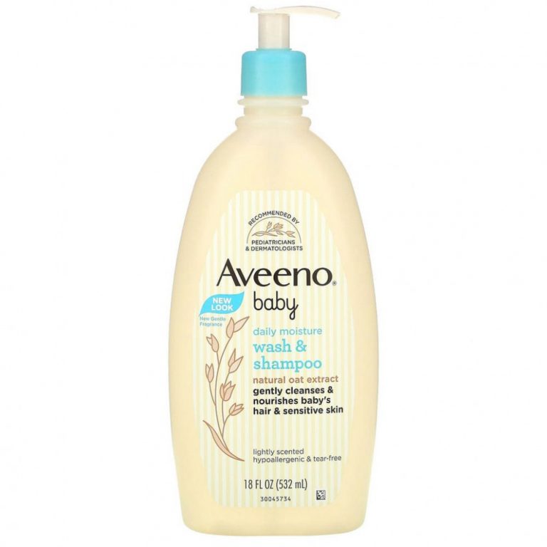 Aveeno, детское увлажняющее средство для мытья тела и шампунь, с легким запахом, 532 мл (18 жидк. унций)