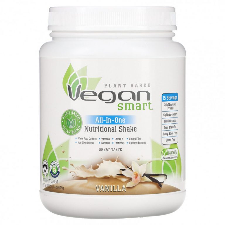 VeganSmart, All-In-One Nutritional Shake, Vanilla, 22.8 oz (645 g)