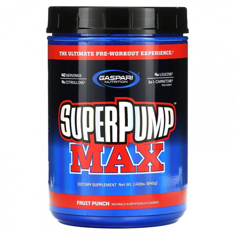 Gaspari Nutrition, SuperPump Max, Fruit Punch Blast, 1.41 lbs (640 g)