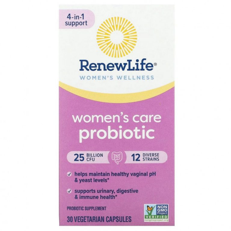 Renew Life, Ultimate Flora, пробиотик Women’s Care для женского здоровья, 25 млрд живых культур, 30 вегетарианских капсул