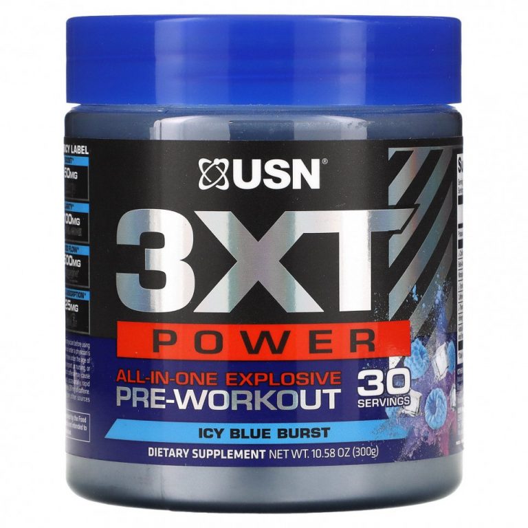 USN North America, Inc., All-in-One Explosive Pre-Workout, Icy Blue Burst, 300 г (10,58 унции)