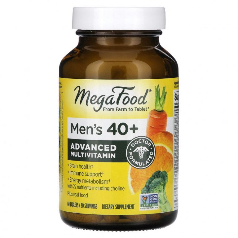 MegaFood, Multi for Men 40+, комплекс витаминов и микроэлементов для мужчин старше 40 лет, 60 таблеток