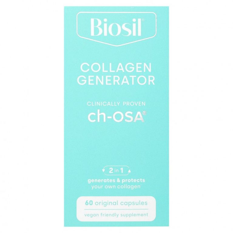 BioSil by Natural Factors, ch-OSA, улучшенный источник коллагена, 60 вегетарианских капсул