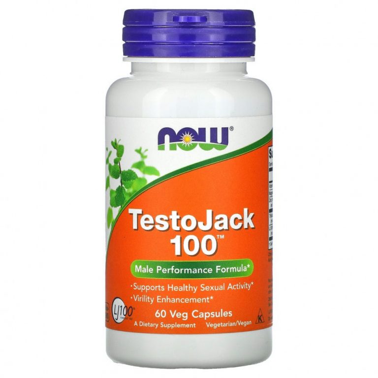 NOW Foods, TestoJack 100, 60 вегетарианских капсул