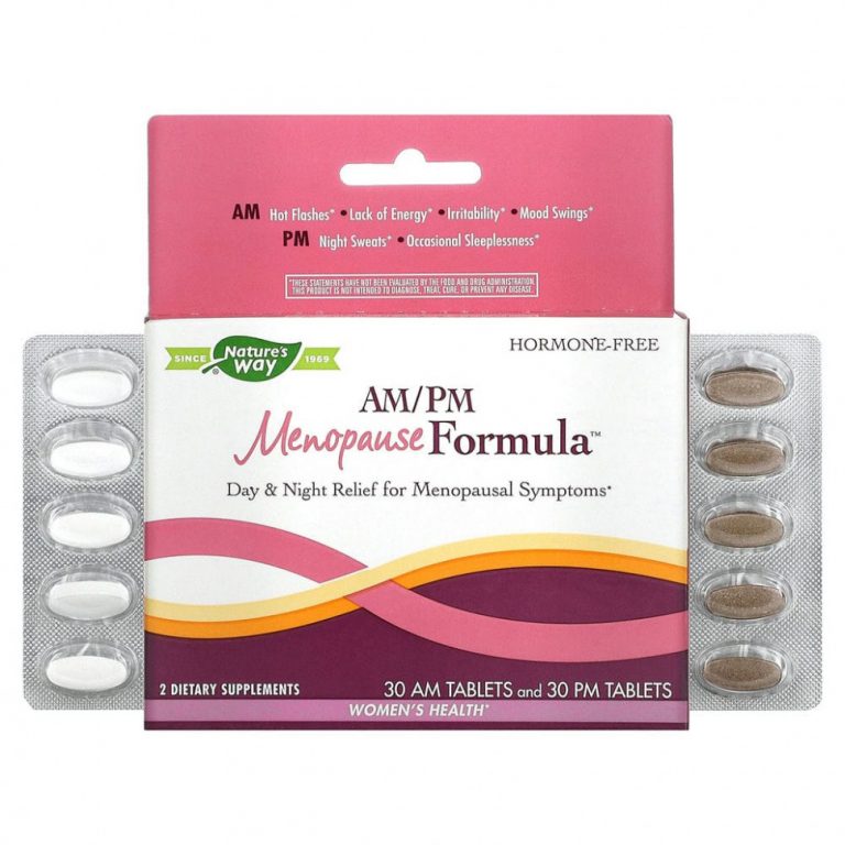 Nature’s Way, AM/PM Menopause Formula, женское здоровье, 60 таблеток