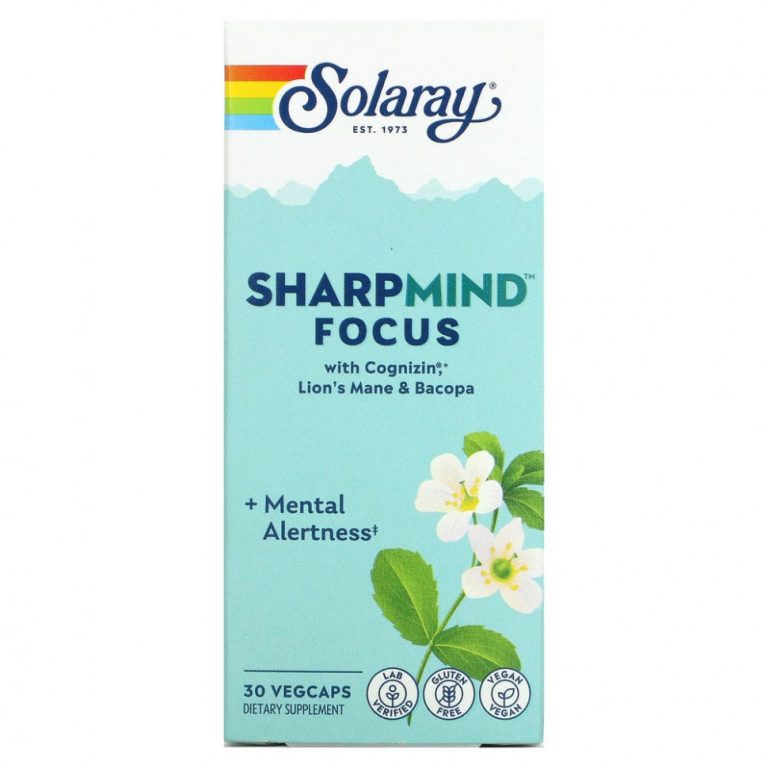 Solaray, SharpMind Focus« 30 растительных капсул