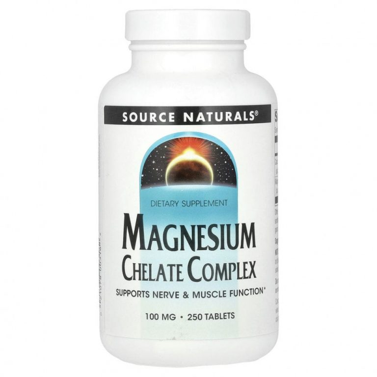 Source Naturals, комплекс хелата магния, 100 мг, 250 таблеток