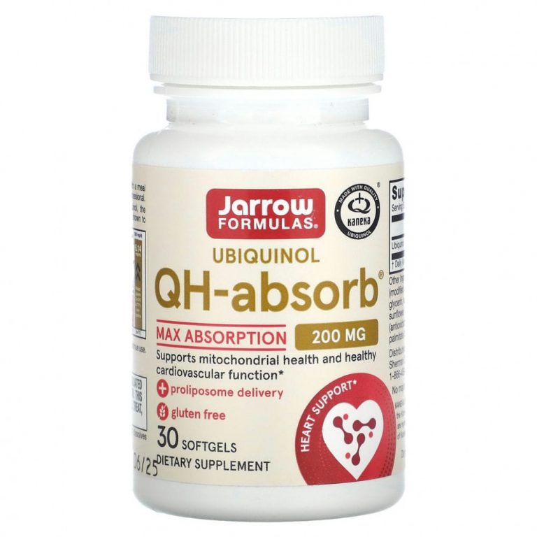 Jarrow Formulas, убихинол QH-Absorb, 200 мг, 30 мягких таблеток