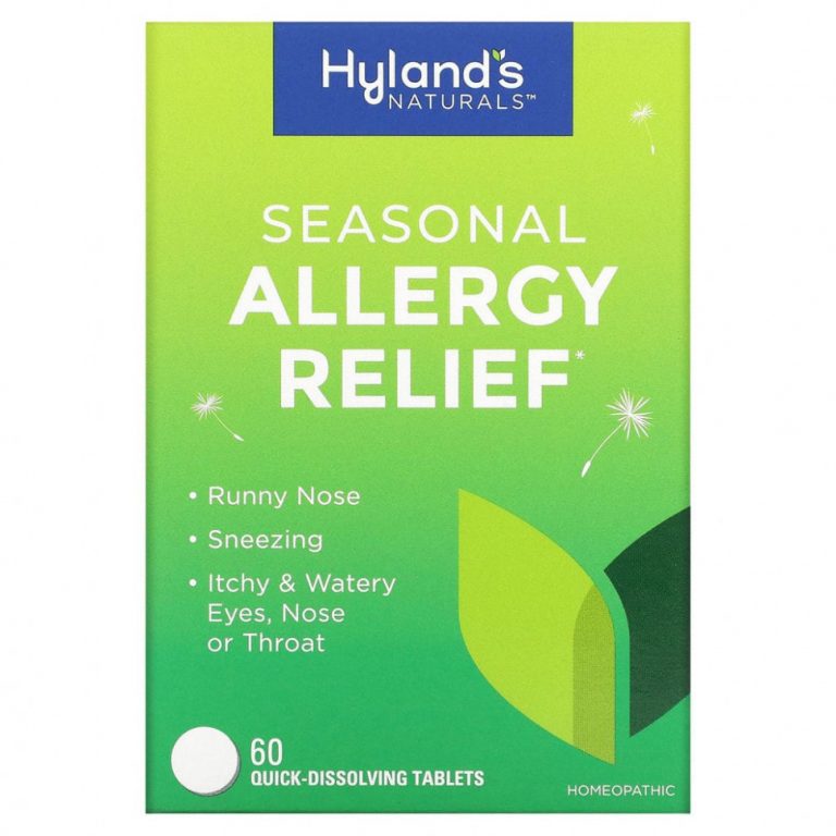 Hyland’s, Seasonal Allergy Relief, 60 быстрорастворимых таблеток