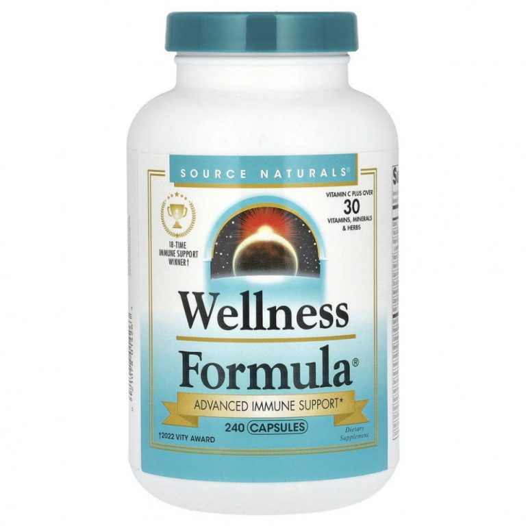 Source Naturals, Wellness Formula, ежедневная иммунная поддержка, 240 капсул