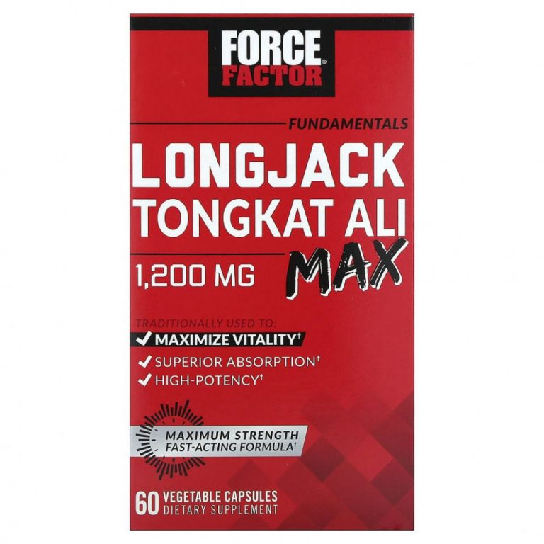 Force Factor, Fundamentals, LongJack Tongkat Ali Max, 1200 мг, 60 растительных капсул