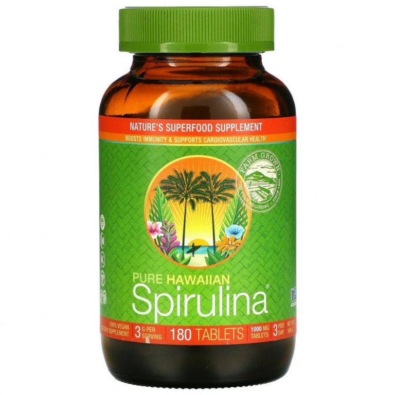 Nutrex Hawaii, Pure Hawaiian Spirulina, 1000 мг, 180 таблеток